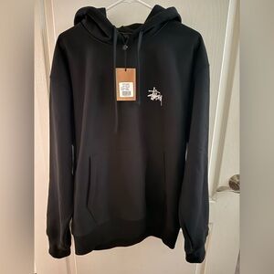 Stussy Black Hoodie with White Logo
